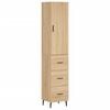vidaXL Buffet haut Ch&ecirc;ne sonoma 34,5x34x180 cm Bois d'ing&eacute;nierie