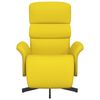 vidaXL Fauteuil inclinable avec repose-pieds jaune clair tissu