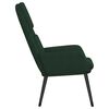 vidaXL Chaise de relaxation Vert foncé Tissu