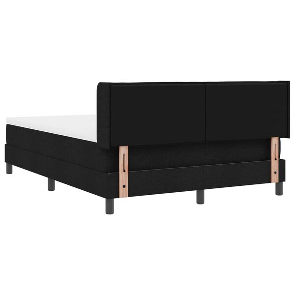 vidaXL Lit &agrave; ressorts avec matelas Noir 200 x 140 cm tissu