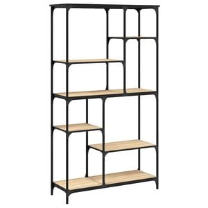 vidaXL Biblioth&egrave;que ch&ecirc;ne sonoma 99x35,5x176 cm bois ing&eacute;nierie acier