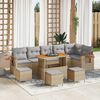 vidaXL Ensemble de canap&eacute; de jardin 10 pcs beige et gris clair