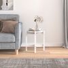 vidaXL Table basse Blanc Ø 42,5x45 cm Bois massif de pin
