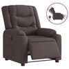 vidaXL Fauteuil inclinable &eacute;lectrique Marron fonc&eacute; Tissu
