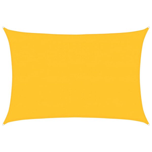 vidaXL Voile d'ombrage 160 g/m² rectangulaire jaune 4x5 m PEHD