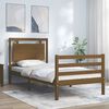 vidaXL Cadre de lit sans matelas marron miel bois massif