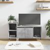 vidaXL Meuble TV Gris b&eacute;ton 100x35x55 cm Bois d'ing&eacute;nierie