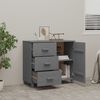 vidaXL Buffet HAMAR Gris foncé 90x40x80 cm Bois massif de pin