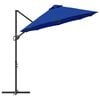 vidaXL Parasol cantilever de jardin bleu azur 372 x 198 x 243 cm