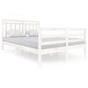 vidaXL Cadre de lit sans matelas blanc bois massif 140x200 cm