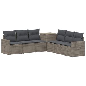 vidaXL Ensemble de Canap&eacute;s 7 pc Gris et Gris fonc&eacute;