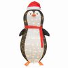 vidaXL Figure de pingouin en neige Blanc chaud 78 x 88 x 180 cm tissu