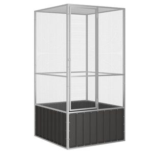 vidaXL Cage à oiseaux Anthracite 111x107x211,5 cm Acier galvanisé
