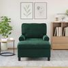 vidaXL Chaise longue avec coussin Vert fonc&eacute; 91 x 157 x 91 cm Velours