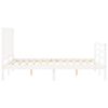 vidaXL Cadre de lit sans matelas blanc 140x190 cm bois de pin massif