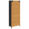 vidaXL Haut Armoire Ch&ecirc;ne noir 69,5 x 34 x 180 cm Bois d'ing&eacute;nierie
