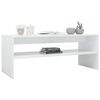 vidaXL Table basse Blanc brillant 100x40x40 cm Bois d&rsquo;ing&eacute;nierie