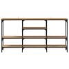 vidaXL Table console avec &eacute;tag&egrave;re ch&ecirc;ne artisanal 160 x 29 x 80 cm