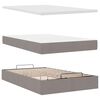 VidaXL Cadre de lit ottoman avec matelas taupe 120x190 cm tissu