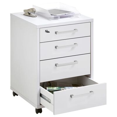 FMD Armoire à tiroirs mobile 48x49,5x65,5 cm blanc