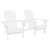 vidaXL Chaises de jardin Adirondack avec table bois de sapin blanc
