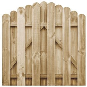 vidaXL Portail de jardin Bois de pin impr&eacute;gn&eacute; 100x100 cm