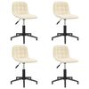 vidaXL Chaises &agrave; manger pivotantes lot de 4 Cr&egrave;me Velours