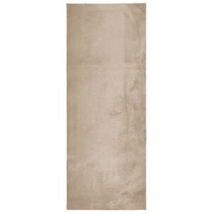 vidaXL Tapis HUARTE &agrave; poils courts doux et lavable sable 80x200 cm
