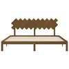 vidaXL Cadre de lit sans matelas marron miel 200x200cm bois pin massif