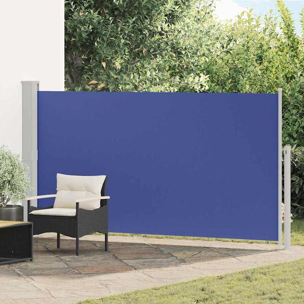 vidaXL Auvent lat&eacute;ral r&eacute;tractable de patio 170x300 cm Bleu