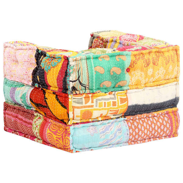 vidaXL Pouf modulaire Patchwork Tissu