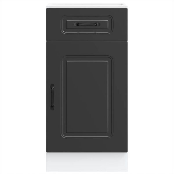 vidaXL Armoire de cuisine Kalmar noir bois d'ing&eacute;nierie