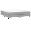 vidaXL Sommier &agrave; lattes de lit avec matelas Gris clair 180x200cm Tissu