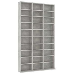 vidaXL Armoire &agrave; CD Gris b&eacute;ton 102x16x177,5 cm Bois d'ing&eacute;nierie