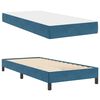 vidaXL Lit &agrave; ressorts avec matelas Bleu fonc&eacute; 80 x 200 cm tissu
