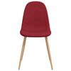 vidaXL Chaises à manger lot de 2 rouge bordeaux tissu