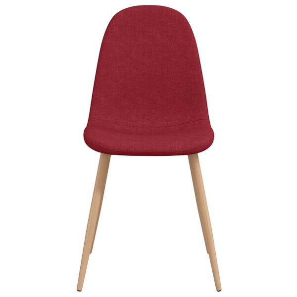 vidaXL Chaises à manger lot de 2 rouge bordeaux tissu