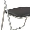 vidaXL Chaises pliantes &agrave; manger lot de 4 noir similicuir