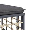 vidaXL Salon de jardin 5 pcs avec coussins anthracite résine tressée