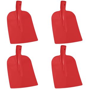 vidaXL T&ecirc;te de pelle 4 pcs Rouge 32 x 24,5 cm Acier enduit de poudre