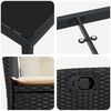 vidaXL Ensemble de salle &agrave; manger pour jardin 3 pcs Noir polyrotin