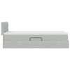 vidaXL Lit de Rangement avec matelas Gris clair 90 x 190 cm Velours