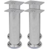 vidaXL Pieds ronds de canap&eacute; 8 pcs Chrome 180 mm