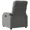 vidaXL Fauteuil inclinable de massage gris fonc&eacute; tissu microfibre