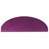 vidaXL Tapis d'escalier 10 pi&egrave;ces 65 x 21 x 4 cm Violet Demi-rond Grand