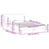 vidaXL Cadre de lit Dover gris fonc&eacute; 140x200 cm velours
