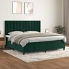 vidaXL Sommier &agrave; lattes de lit et matelas Vert fonc&eacute; 200x200cm Velours