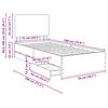 vidaXL Cadre de lit Ch&ecirc;ne Sonoma 75 x 190 cm Bois Ing&eacute;nierie