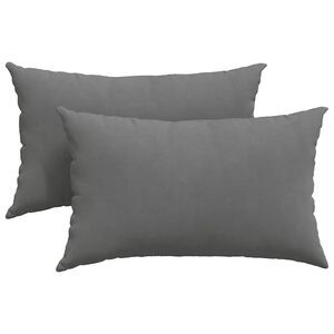 vidaXL Coussins de canap&eacute; 2 pcs Gris fonc&eacute; 50 x 30 cm tissu