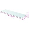 vidaXL Panneaux d'&eacute;tag&egrave;re 2 pcs Verre Transparent 90 x 25 cm